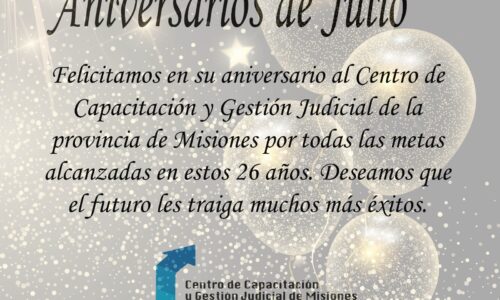 Saludamos este mes al Centro de Capacitación y Gestión Judicial del Poder Judicial de Misiones